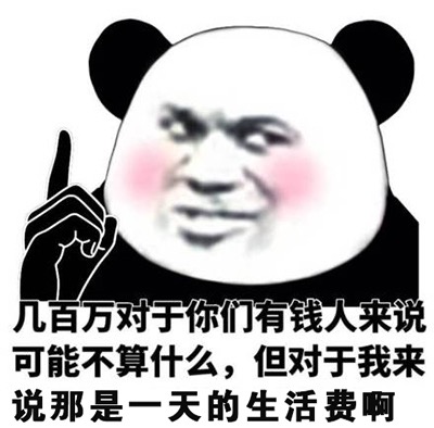 几百万对于你们有钱人来说可能不算什么,但对于