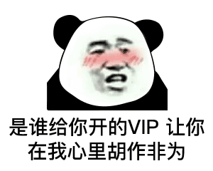 是谁给你开的 VIP 让你在我心里胡作非为表情包