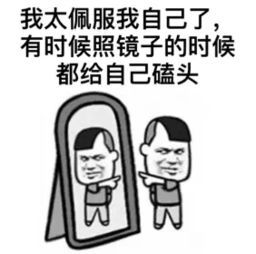 我太佩服我自己了；有时候照镜子的时候都给自